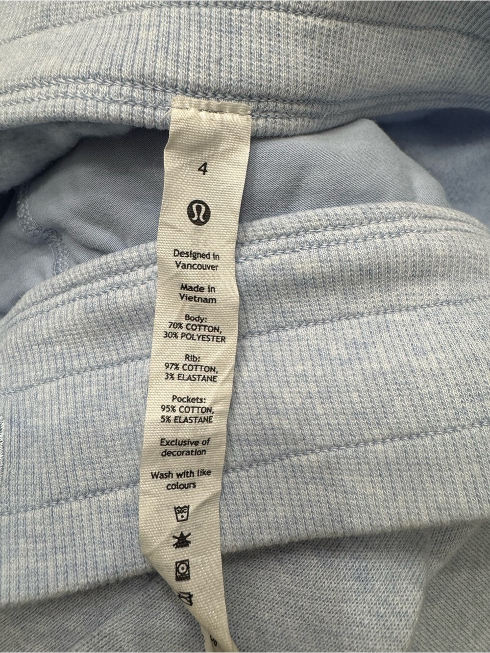 Lululemon Ice Blue Terry Jogger Sweatpants - Picture 3 of 4
